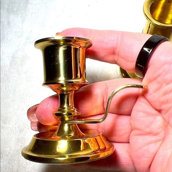 PartyLite Shiny Brass Candle Holders - Picture 2 of 4